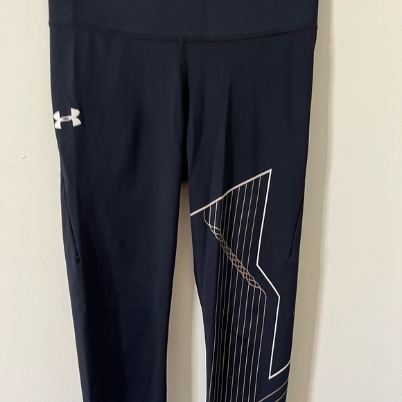 Under Armour Define The Run Reflective 7/8 Black Leggings Size Small - Picture 5 of 13